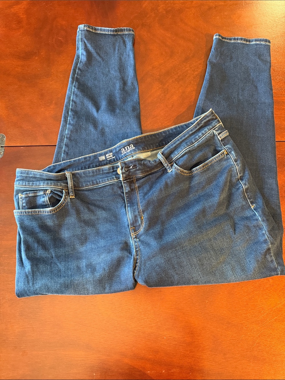 a.n.a women’s plus mid rise Dark Blue jegging Jeans Stretch Denim